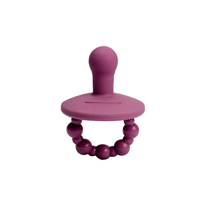 One piece silicone pacifier with no seams, molded design