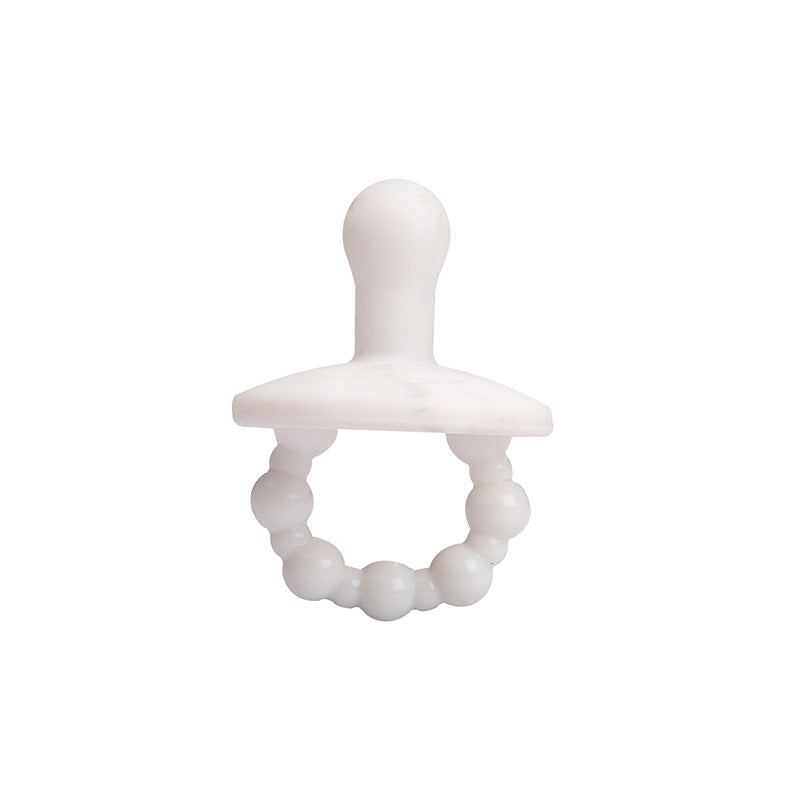 Silicone pacifier for newborn shown in soft grey tone