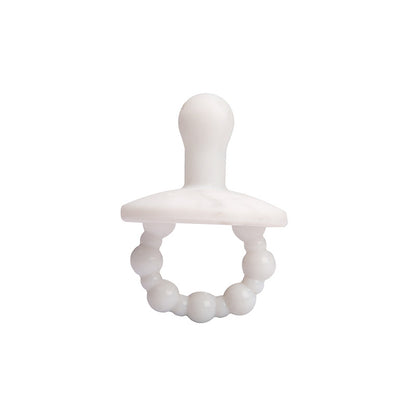 Silicone pacifier for newborn shown in soft grey tone