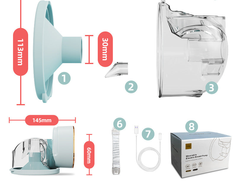 USB rechargeable electric breast pump