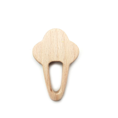 Wooden teether ideal for a baby shower gift set