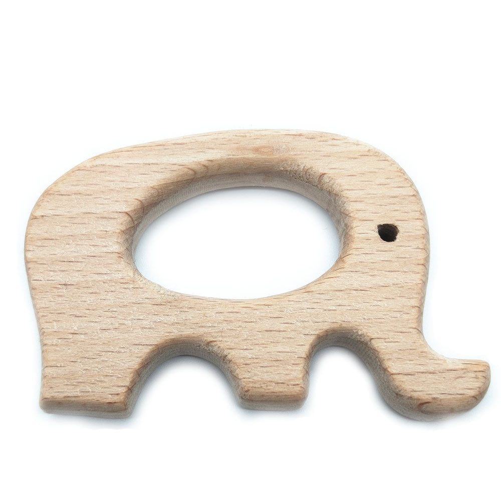 Wooden teething toy natural baby shower gift idea